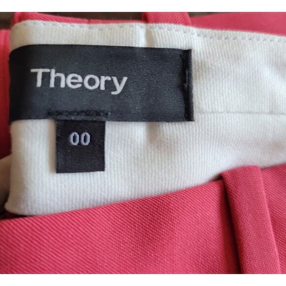 NWT Theory Hot Pink Trousers Suit Pants Size 00 - Picture 4 of 15
